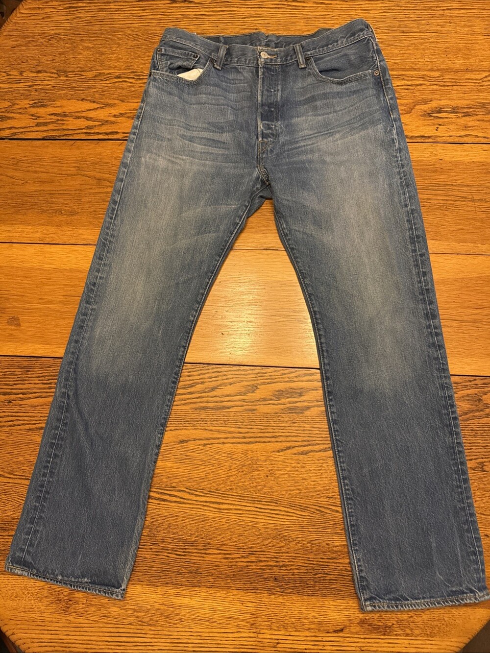 Levi 501 Mens Blue Jeans 36x34 Straight Leg Button Fly (32x31)